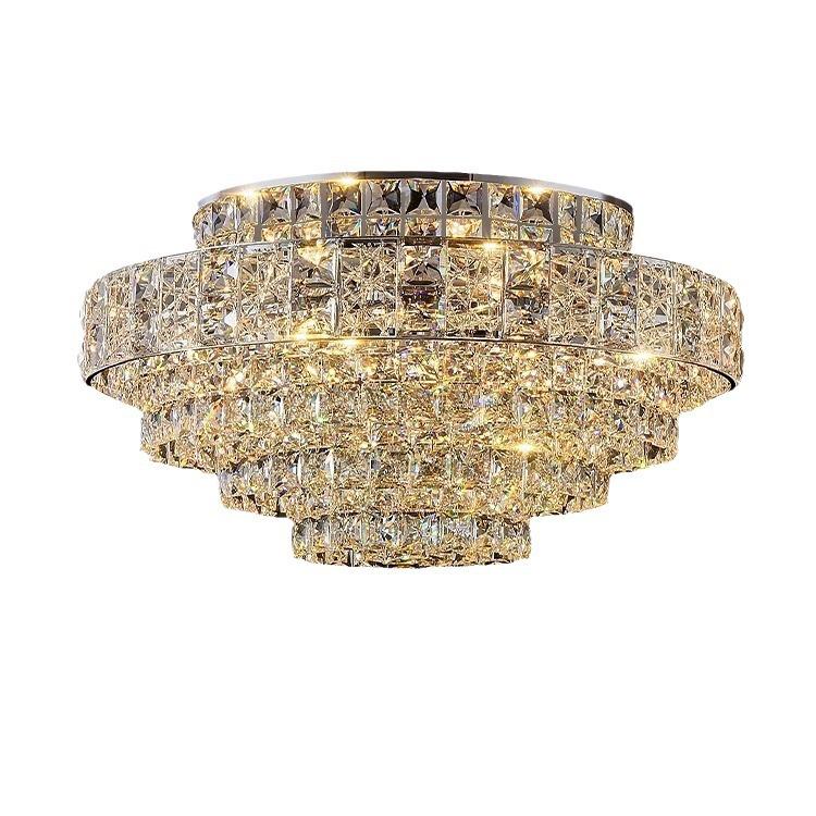 2025 Romantic Crystal Petal Chandelier - Cream Style, Warm Luxury for Living Room/Bedroom