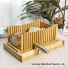 Foldable Bamboo Bread Slicer with Compartments for Home Kitchen