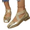 Women's Shoes Party Performance Slip-on  New Spring Autumn Solid Color Square Head Outdoors Ballerina Shoes for Female