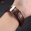 Crocodile Pattern Design Leather Watch Strap 18mm 19mm 20mm 21mm 22mm Soft Watchbands Business Wristwatch Band with Pin Buckle