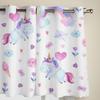 Cute Watercolor Unicorn Pattern Window Curtains For Living Room Luxury Bedroom Decor Drapes Kitchen Window Treatments Curtains