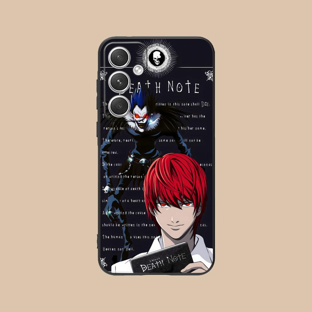 Death Note Kira Light Mobile Phone Case for Samsung Galaxy S26 S25 S24 S23 S22 S21 S20 Note20 Plus FE Ultra Colorful Cover Cover