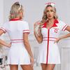 Kvinner Maskerade Temafest Karneval Cosplay Dress Sykepleier Fristelse Uniform Sett 2-delt Dress-up Kostymer Kjole med hodeplagg