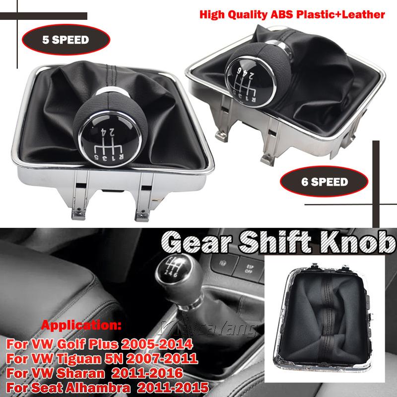 For VW Golf Plus 2005-2014 Tiguan 5N 2007-2011 Sharan 2011-2016 Seat Alhambra 2011-2015 MT 5/6 Speed Gear Shift Knob