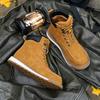 Fashion Classic Safety Boots  Casual Walking Comfortable Mens Work Boots Anti Smashing Anti Piercing Steel Toe Safety Shoes