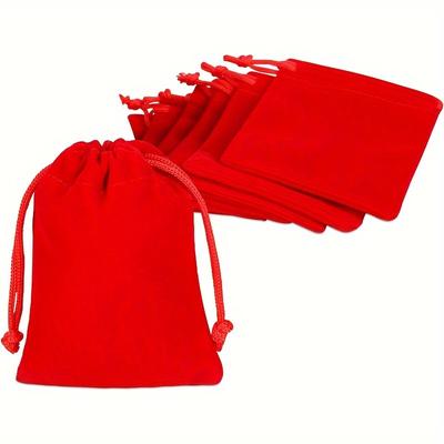50 Stück 3,15 x 3,94 Zoll Samtbeutel mit Kordelzug, Samtstoff, Schmuckbeutel, Partygeschenkzubehör und Aufbewahrungszubehör für Neujahrsgeschenke