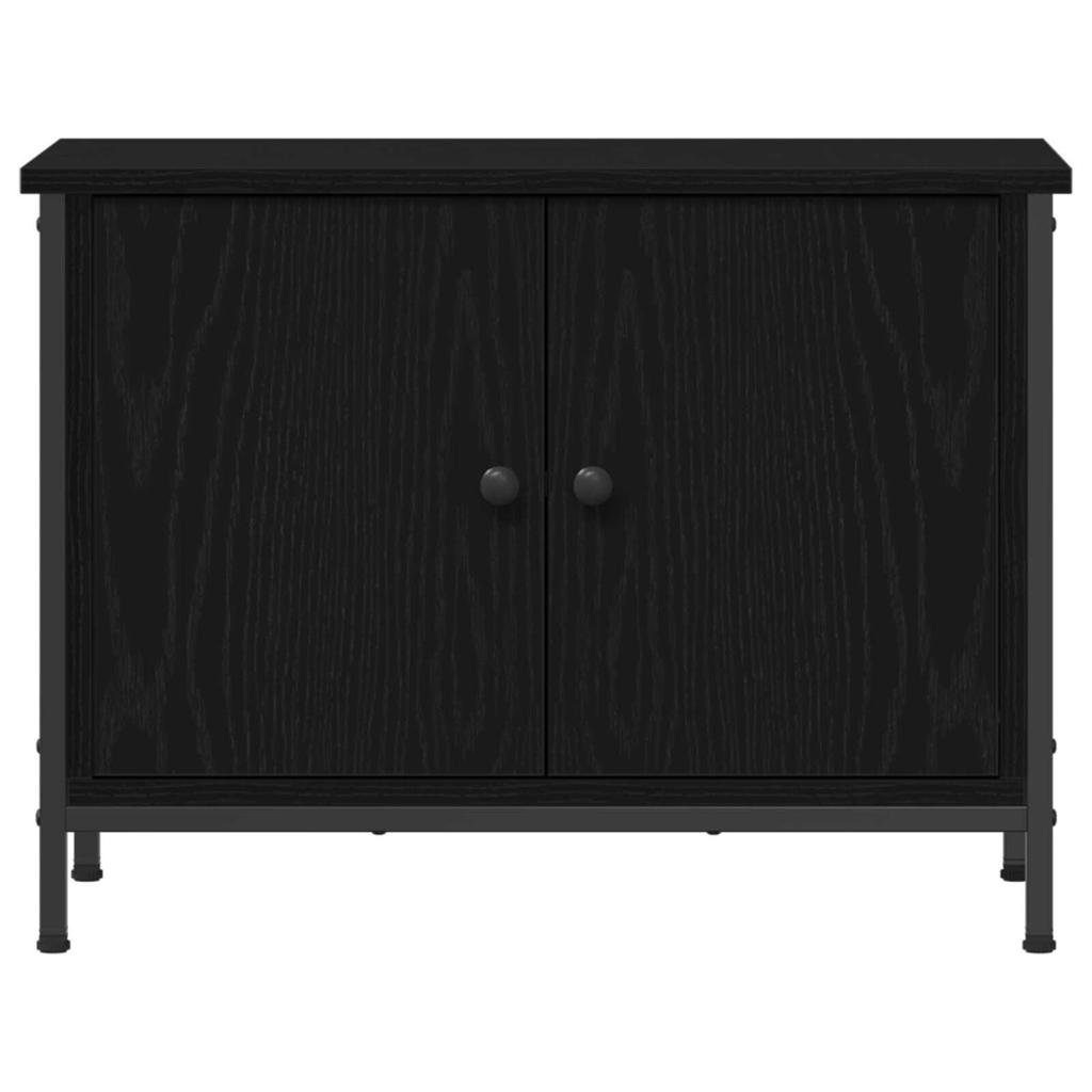 vidaXL Schwarz Eiche TV-Unterschrank Schwarz Eiche Holzwerkstoff