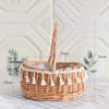 Large European-Style Bamboo Flower Basket for Arrangements - Handwoven Indoor Floral Storage Basket