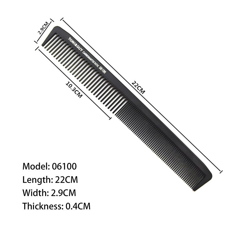 Black Professional Hair Cutting Comb Anti-Static Flat Head Cutter Comb Finetooth Haircut Brush Salon Tools Barber Hair Accessor