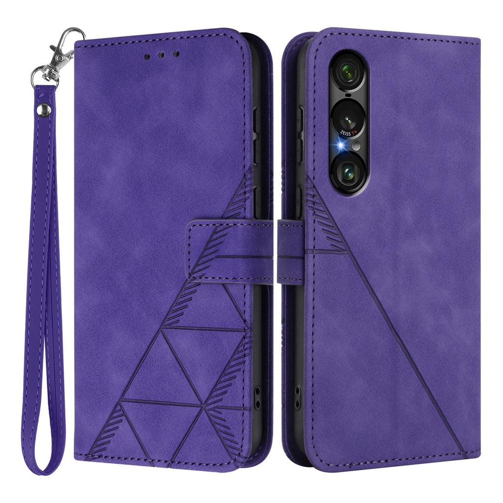 For Sony Xperia 1 VII Leather Case with Hand Strap Wallet Stand Phone Cover