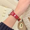 Luxury For Apple Watch Ultra 49mm Band H-Shaped Diamond Butterfly Buckle Leather Strap Suitable for iwatch Series 11/10/9/8/SE3 46/45/44/42/41/40/38mm