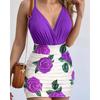BITCED Women's Fashion Casual Sleeveless V Neck Skirt Set