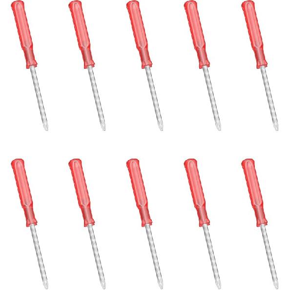 10PCS Mini Phillips Screwdriver, 2mm Cross Head with Blue Non-slip Handle for Small Appliances, 2.56"(65mm) Total Length, Non-magnetic