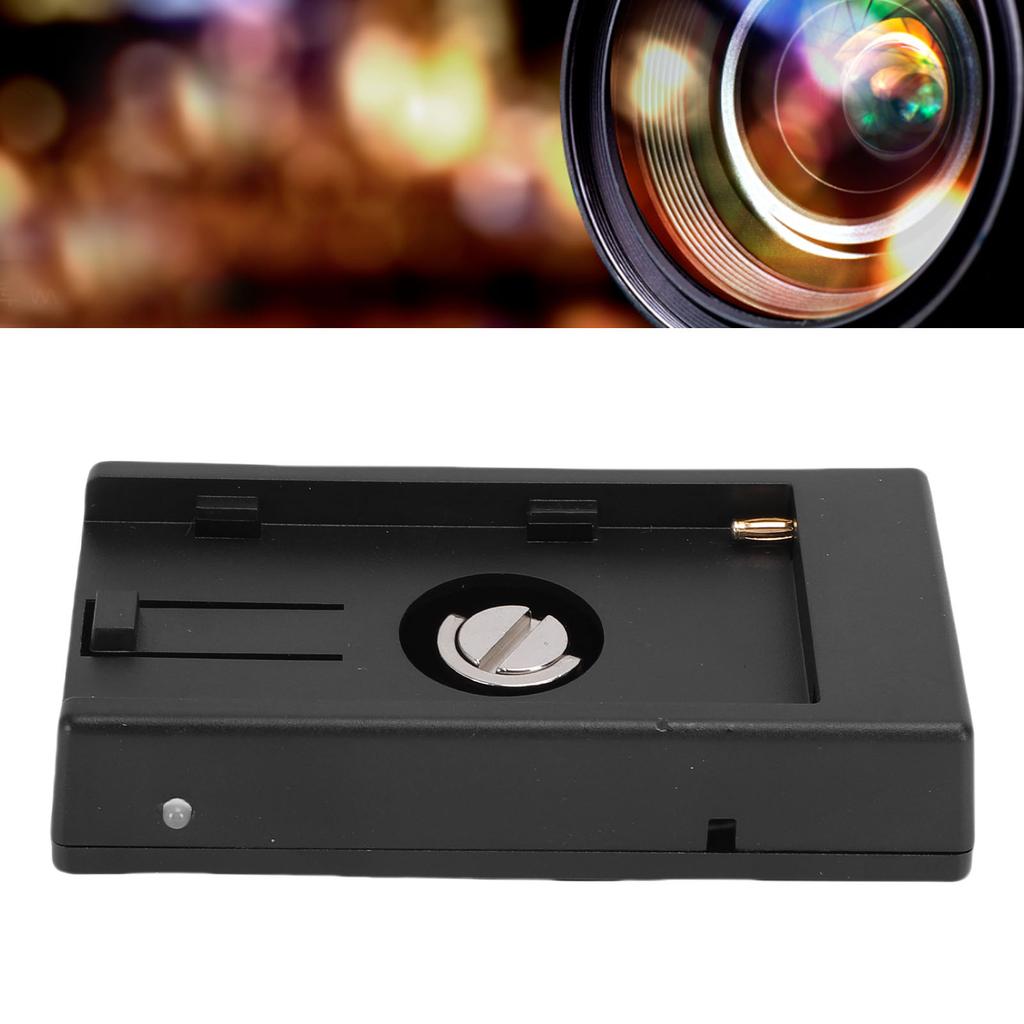 Camera Battery Adapter Plate Suitable for NP-F970 F750 F570 F550 Battery 7.2V Camera Power Adapter Plate with LED Indicator Light