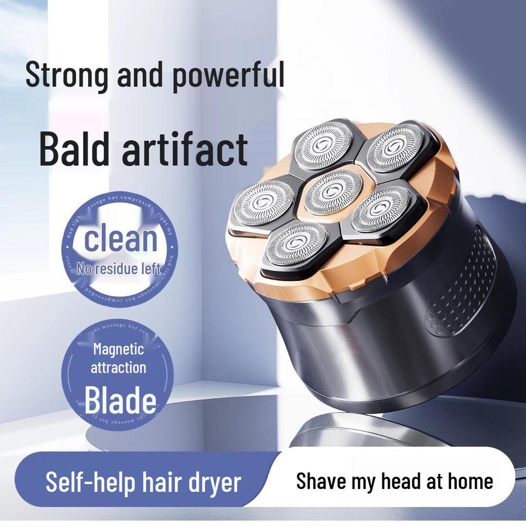 Comington Six-Blade Magnetic Headless Shaver & Multi-functional Hair Clipper for Men