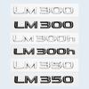 LM300 LM350 LM300h 3D Cromato Nero Lettere Numero Emblema Parafango Auto Bagagliaio Posteriore Logo Distintivo Adesivo Per Serie LM