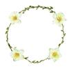 Floral Crown Women Girls Artificial Flower Headband Adjustable Bride Hair Wreath Photo Prop for Wedding Bridal Shower Cosplay Dress-up