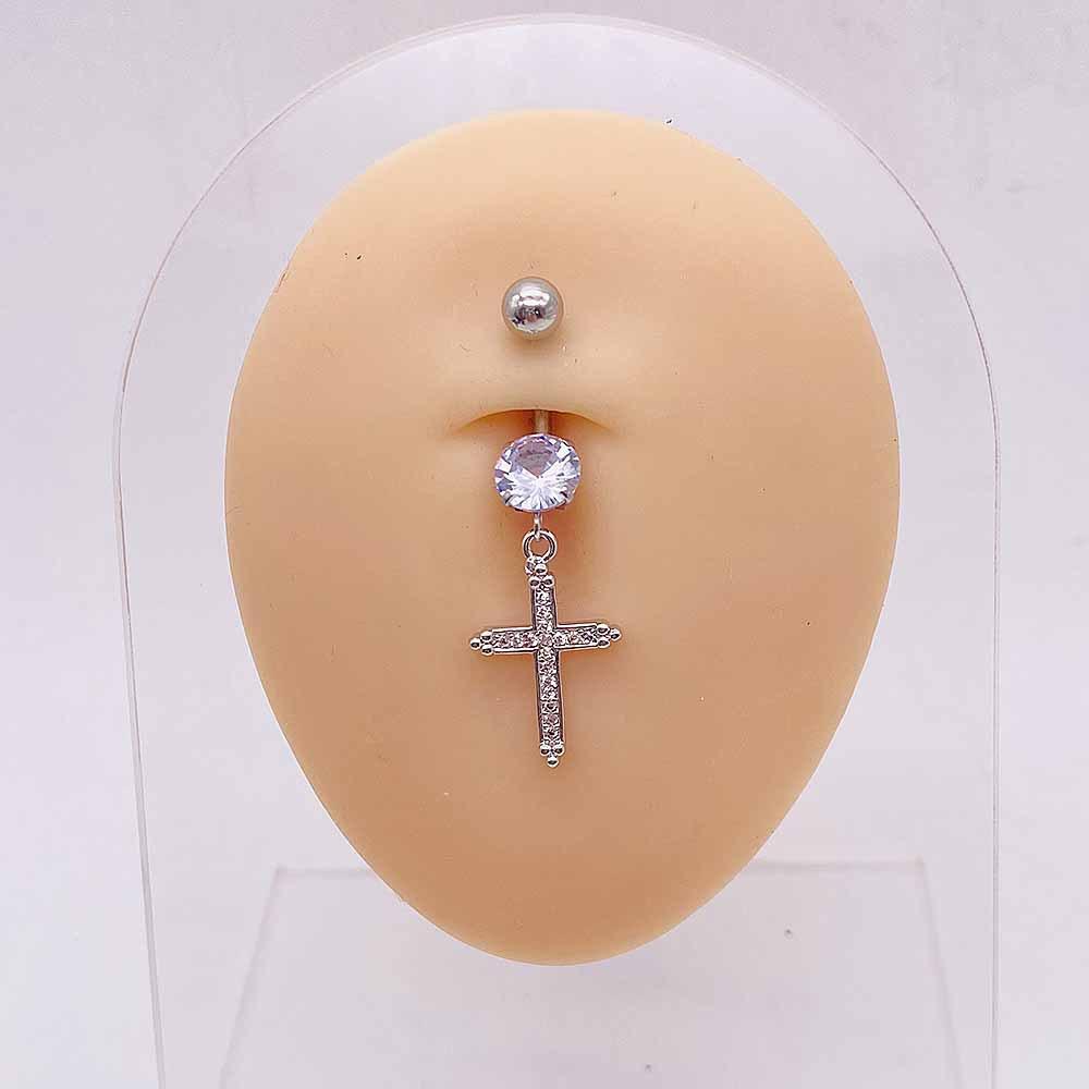 1 Stück Edelstahl-Nabelnagel, Pfirsichherz-Schmetterling, Liebesanhänger, Nabelring-Punktur-Accessoire