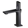 Black Brass Bathroom Tap Hot&Cold Water Mixer Vanity Basin Faucet Deck Mounted Washbasin Taps Single Handle Crane Gun Grey