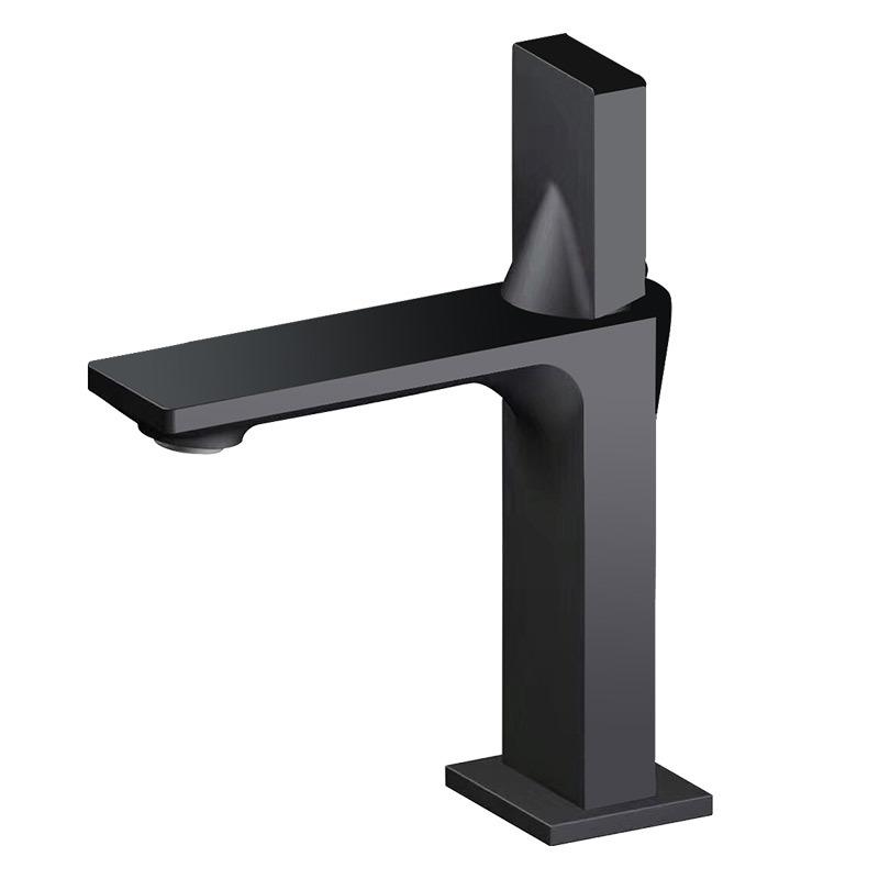 Black Brass Bathroom Tap Hot&Cold Water Mixer Vanity Basin Faucet Deck Mounted Washbasin Taps Single Handle Crane Gun Grey