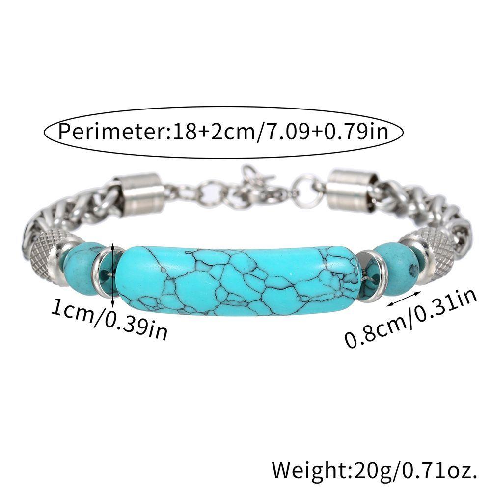 Turquoise Bracelet Retro Chain Men's Bracelet