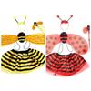 4 Adet/Takım Asa Cadılar Bayramı Giydirme Kanatları Cosplay Aksesuarı Kawaii Küçük Arı Kostümü Kız