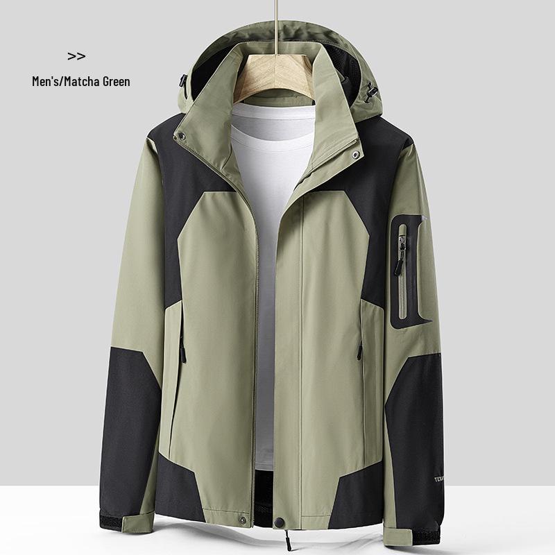Luotuo Unisex 3-in-1 Detachable Windproof Waterproof Jacket for Autumn/Winter 2025 5XL