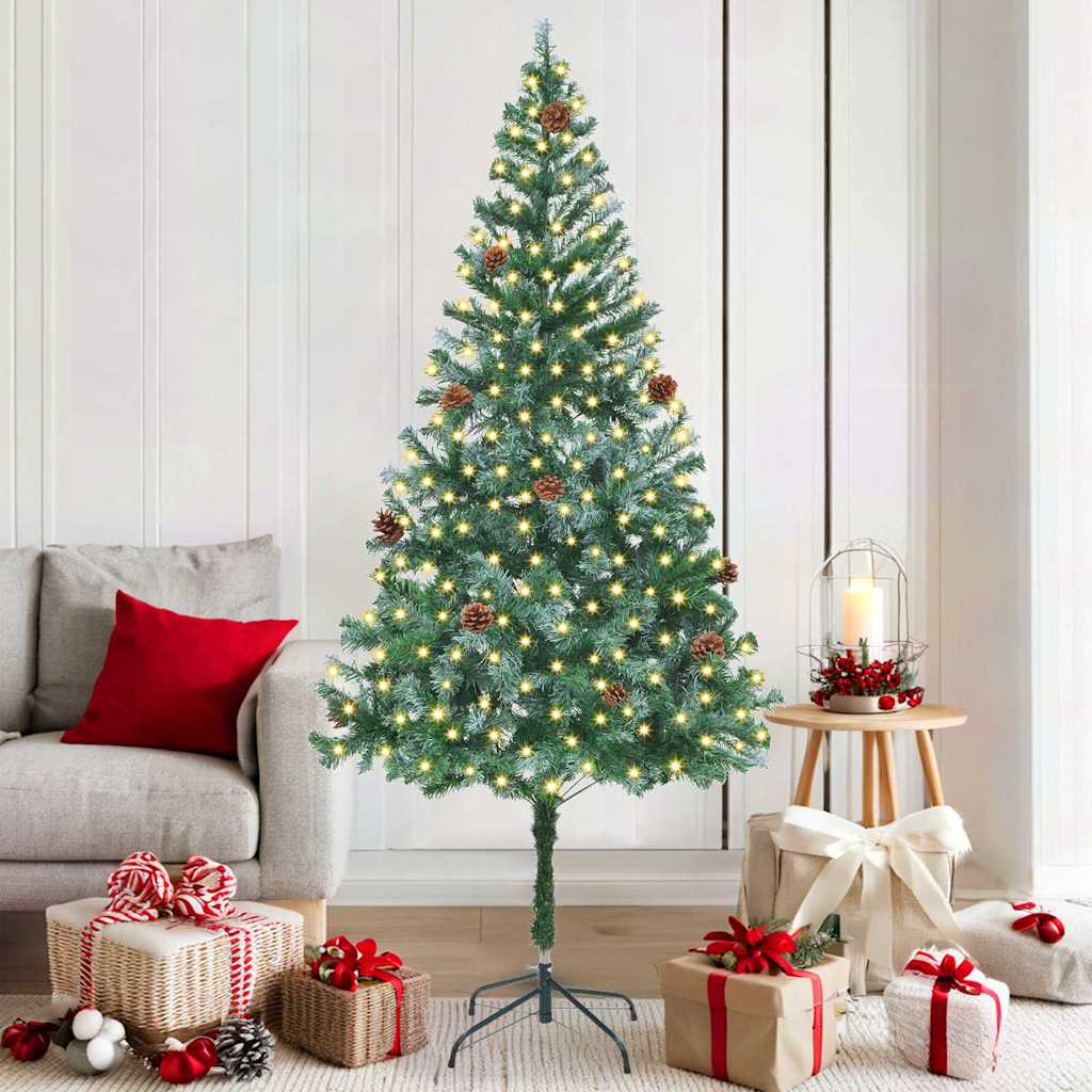 Artificial Christmas Tree Green 180 cm PVC and Steel