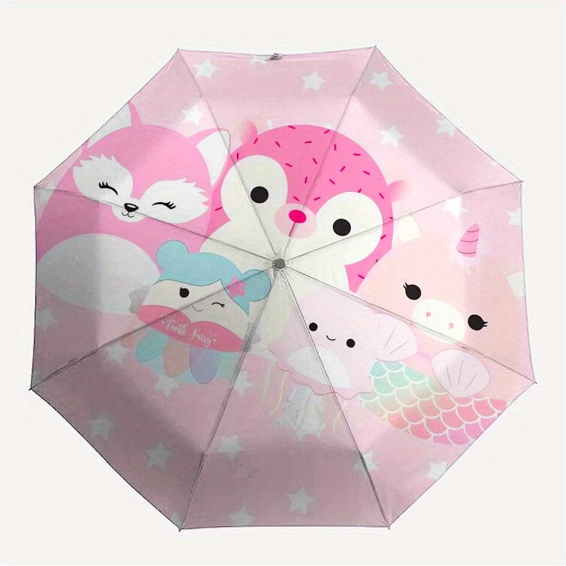 1pc Pink Animals Themed High-quality Umbrella,Automatic Opening and Closing Umbrella,Multi-functional Umbrella G0811229