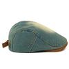 Unisex Denim Newsboy Cap - Vintage Washed Flat Cap for Casual Daily Wear (4 Color Options)