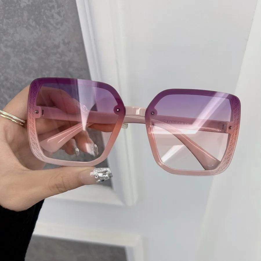 Designer Rectangle Sunglasses Women Men Trendy Brand Square Sun Glasses Female Male Big Frame Mirror Classic