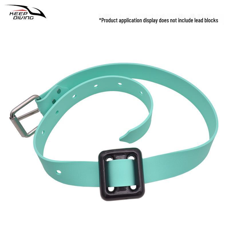 Adjustable Silicone Quick-Release Scuba Dive Belt with Lead Blocks