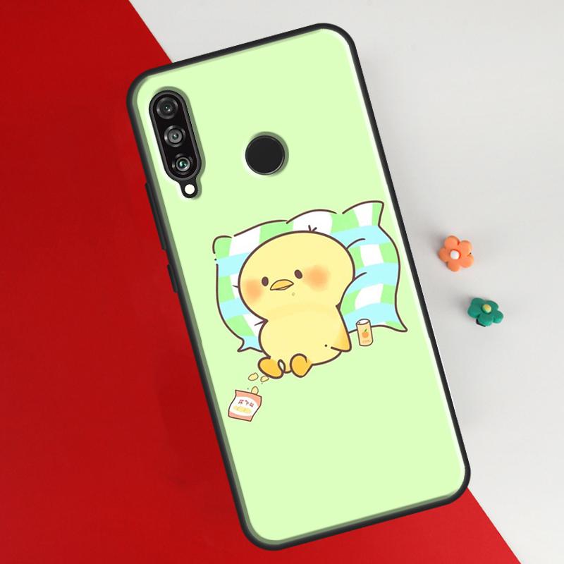 

Чехол Kwaii yellow duck для Huawei P30 Pro P50 P20 P40 Lite P Smart 2021 Nova 5T, чехол для Honor 50 8X 10i Huawei P20