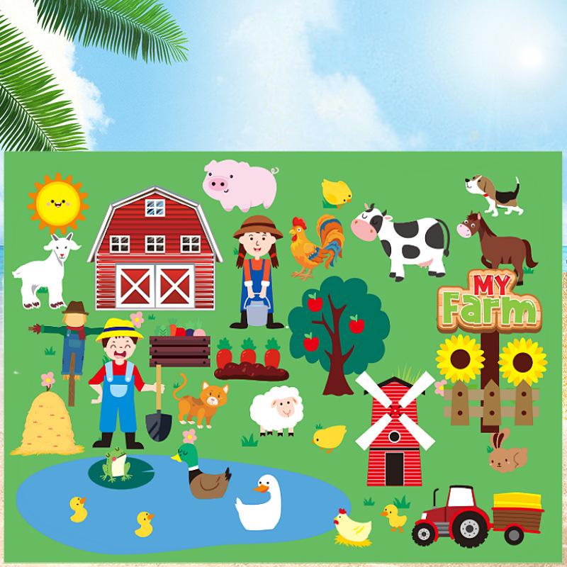 Children's 3D Animal Felt Game Pack - Early Learning Busy Board