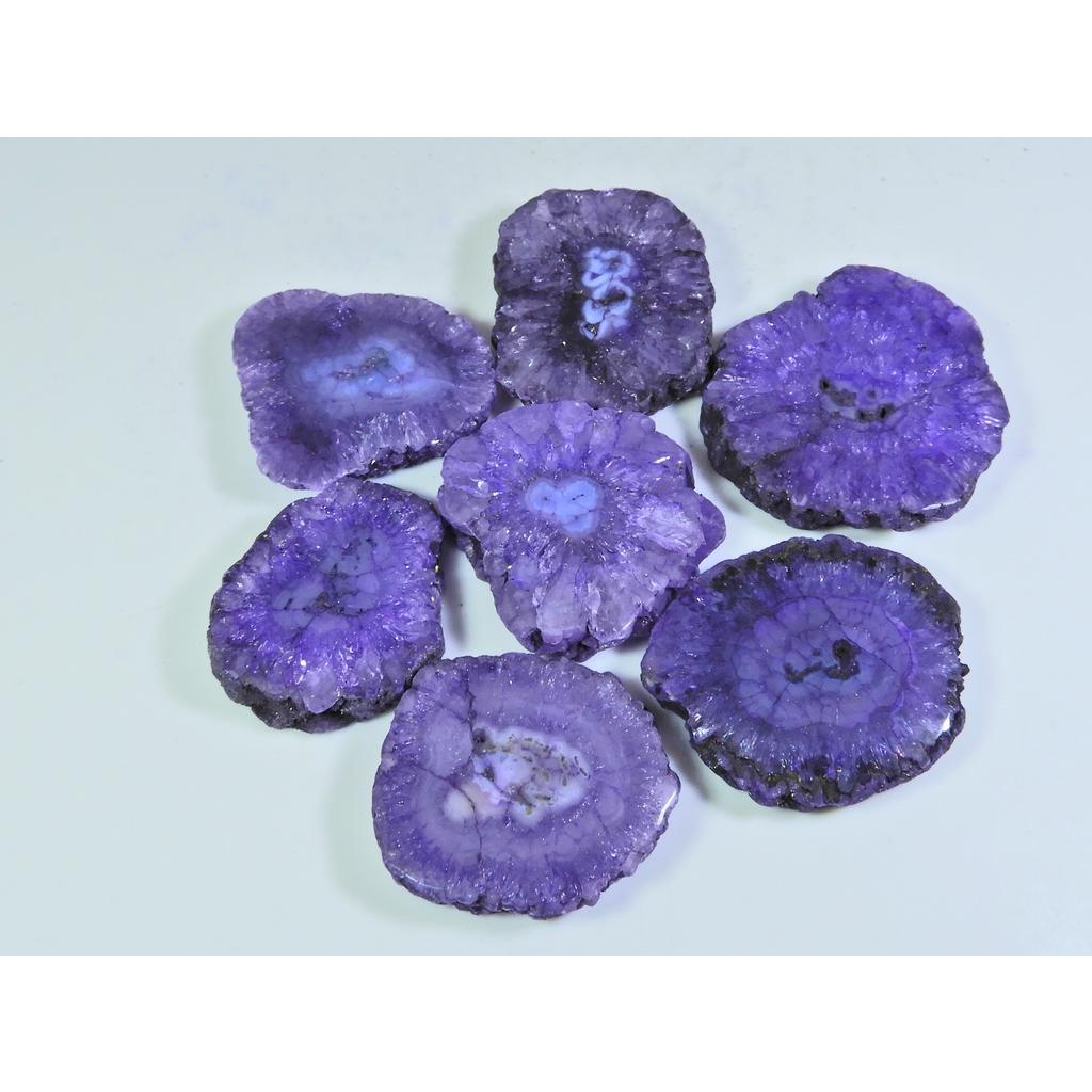 388Cts. Dyed Solar Druzy Agate Mix Shape Cabochon Loose Gemstone 07 Pcs Lot A-693