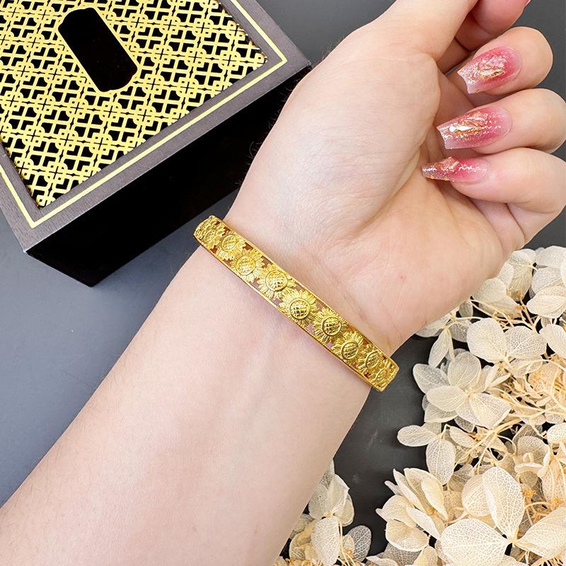 Sunflower Women's Temperament Chinese Style Sunflower Flower Buckle Bracelet