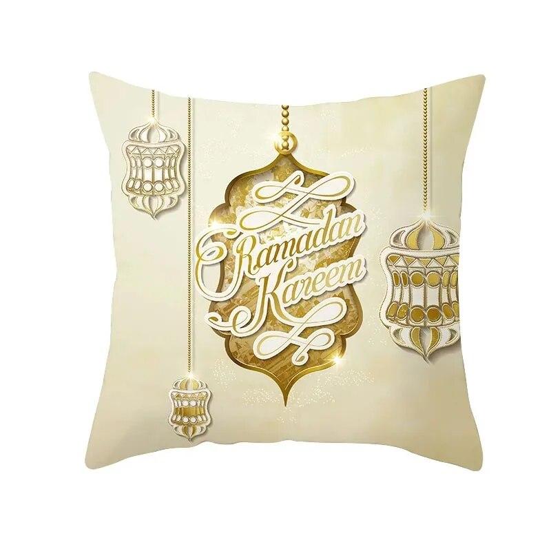 EID Mubarak Decorative Cushion Cover Ramadan Decoration Home Islamic Muslim Ramadan Kareem EID Al Adha Gift Sofa Pillow Cover