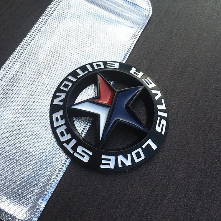 Personalized three-dimensional Texas version car sticker Lone Star grille modification