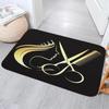 VIKAMA Barber Shop Welcome Door Mat Non-Slip Washable Entrance Floor Mat for Salon Home Bathroom Balcony Decor