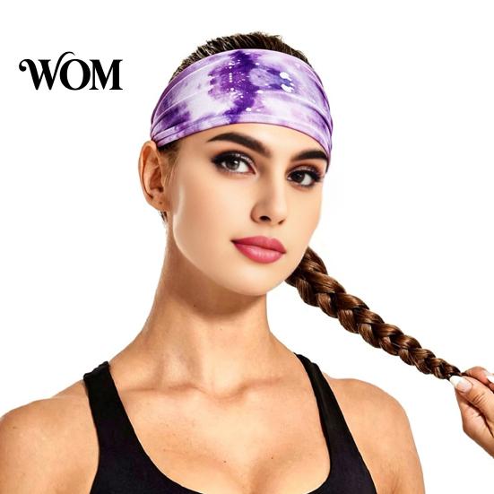 Moisture-wicking Hairband Athletic Headband, Tie-Dye Gradient Sports Anti-Slip Elastic Breathable Sweat-Wicking Comfortable Sweat-absorbent