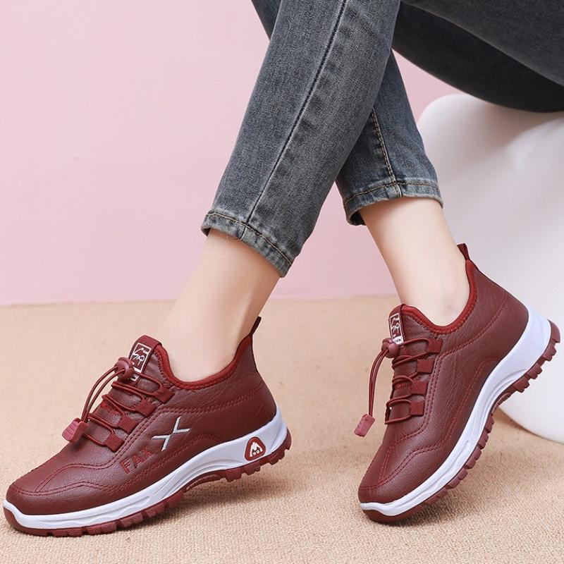 Autumn and Winter Women's Sport Sneaker for Elderly Female Soft Warm Comfortable Outdoor Walking Shoes