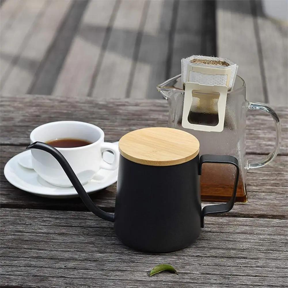 250ml 350ml Coffee Tea Pot Non-stick Coating Food Grade Stainless Steel Gooseneck Drip Kettle Swan Neck Thin Mouth