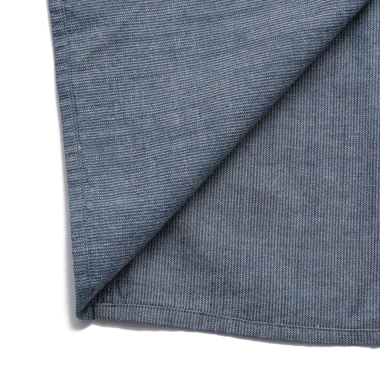 Emporio Armani Solid Color Square Neck Single-Breasted Short Sleeve Shirt Men Shirts Blue 6R1CA6-1DRLZ-0941