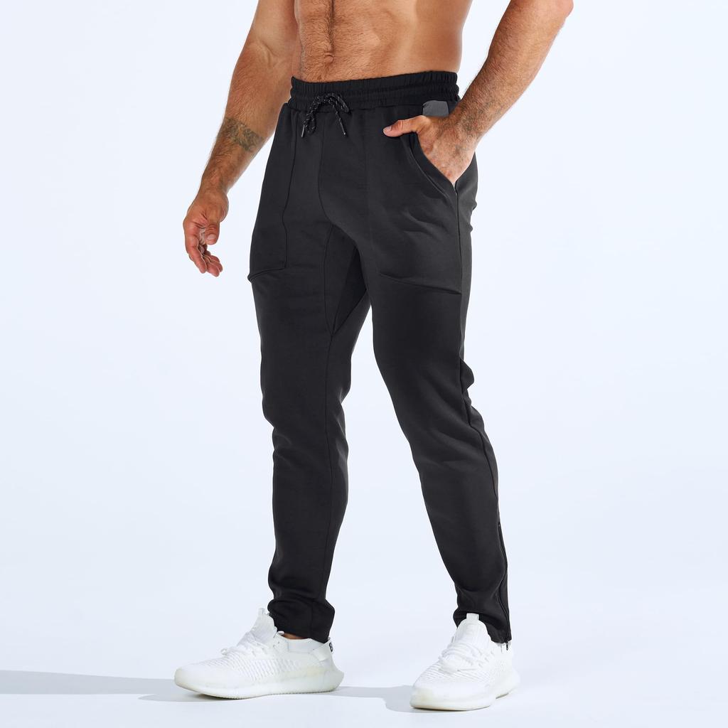 BROKIG Comfortable Jogger Pants with Zip Perfect for Gym and Casual and Size Men's Pockets, Workouts, Workouts, Workouts. Sweat-Wicking Quick-Drying.