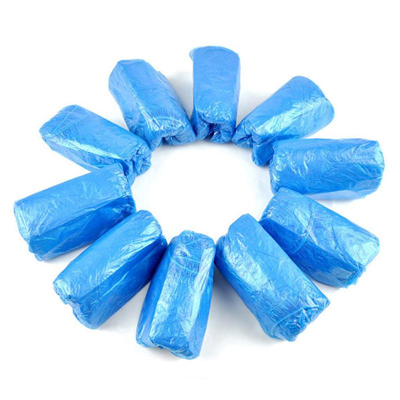 Shoe Covers [One Size Fits All, Thickened PE] Disposable Plastic Household Dust-Proof Shoe Covers, Anti-Dirt Foot Protectors, 500 Pieces