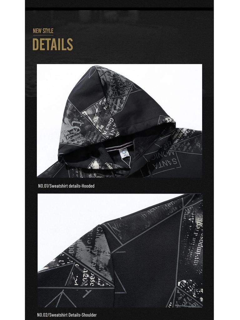 2020 Winter Men's Plus Size Velvet Hoodie - Trendy, Thickened, Oversized Fit