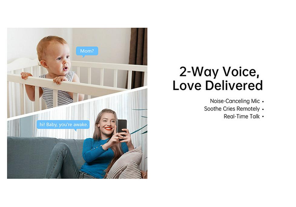 HD Smart WIFI Baby Monitor mit mobiler App und Fernüberwachung