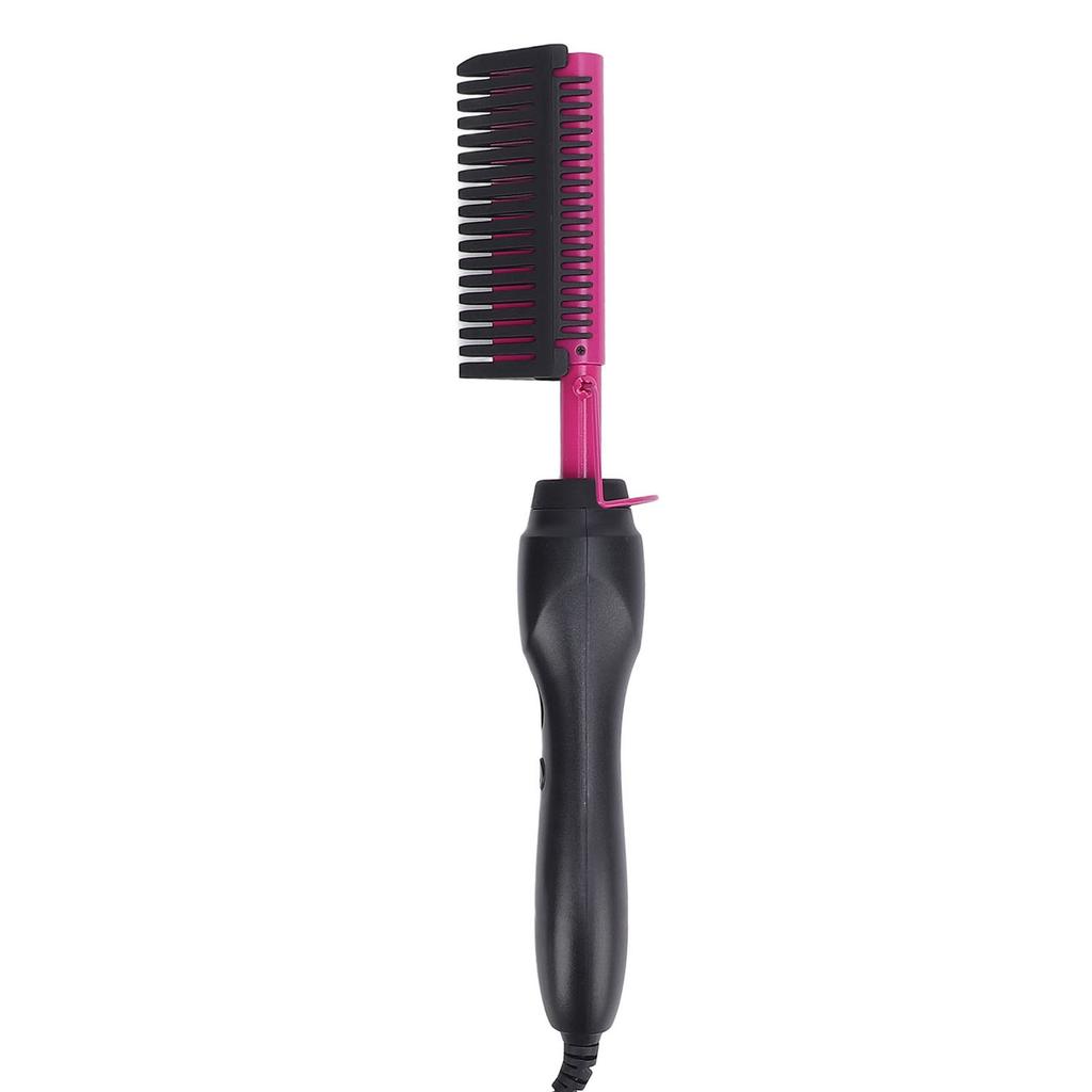 2 In 1 Straightening Curling Hair Comb Fast Heating Wet Dry Use Electric Heat Comb for Home Travel