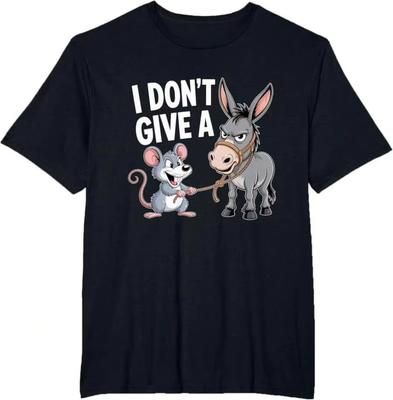 I Dont Give A Rats Mouse Donkey Funny Sarcastic Animal TShirt Unisexs And Unisexs TShirts