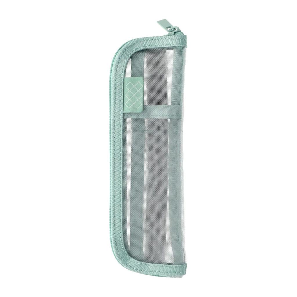 Mesh Pen Pouch with for Decorating Gray Band, Notebooks, Mesh, DA-PO06-GY